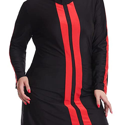 Trajes de baño musulmanes de talla grande para mujer, trajes de baño modestos islámicos Burkini de cobertura completa, 3 piezas de trajes de baño gordo