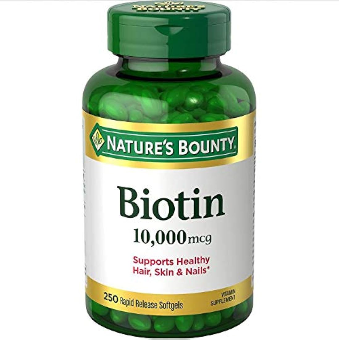 Suplemento Nature's Bounty Biotina  cabello la piel