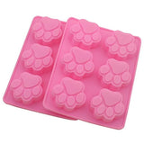 zicome 6-Cavity adorable Paw molde de silicona para pastel hornear, galletas, pudin, jalea y más, juego de 2