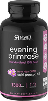 Sports Research - Aceite esencial de onagra 120 cápsulas