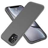 OTOFLY Funda para iPhone 11, ultra delgada, de gel de silicona líquida con protección completa antiarañazos, a prueba de golpes, compatible con iPhone 11 (gris espacial)