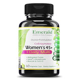 Multivitamínico para mujer 45 1-Daily Multi - Multivitamina con CoQ10, Vitamina K2 (MK-7) y Calcio Extra - Apoya el Corazón Saludable Huesos Fuertes, Hormonas Equilibradas y Más - Laboratorios Esmeralda - 60 Cápsulas Vegetales