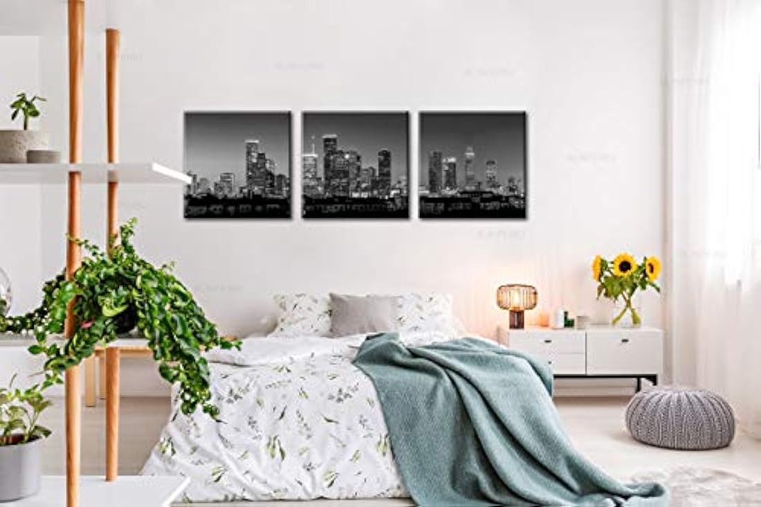 BLINFEIRU - Lienzo de pared con cisterna blanca y negra