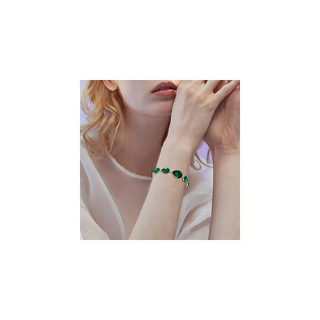 Pulseras y tobilleras de lágrima de cristal para mujer