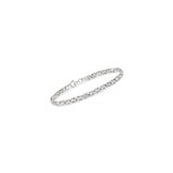 Pulseras y tobilleras bizantina plana de plata de ley