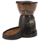 Comedero programable para gatos y perros color negro