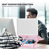 Soporte ergonómico ajustable de laptop, Rosa ‎N19 PINK BoYata