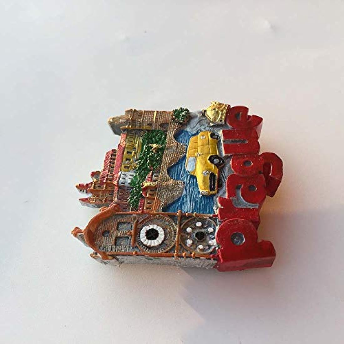Imán de Praga Checa en 3D con diseño de huella de galaxia