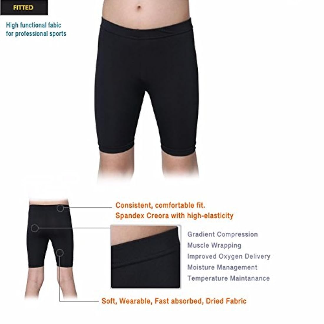 Shorts de compresión para niños