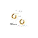 Aretes de aro gruesos de color dorado para mujeres