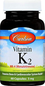 Vitamina K2 MK-4 (Menatetrenona) de 5 mg, Carlson, P35331, 1