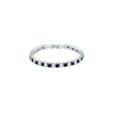 Pulseras y tobilleras de tenis chapada en oro blanco