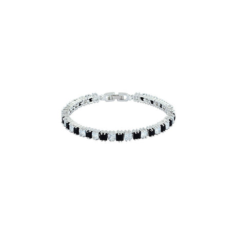 Pulseras y tobilleras de tenis chapada en oro blanco