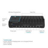 SIIG AC-PW1314-S1 - Estación de carga USB cubierta, negro,