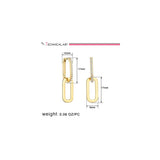 Aretes de aro de oro de 14 quilates para mujer convertibles