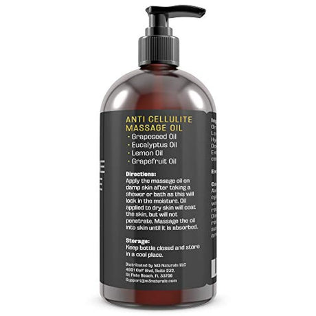M3 Naturals - Aceite de masaje anticelulitis  con colágeno
