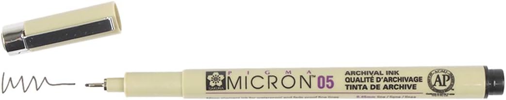 Bolígrafo de punta fina 0.018 in, modelo Micron 05