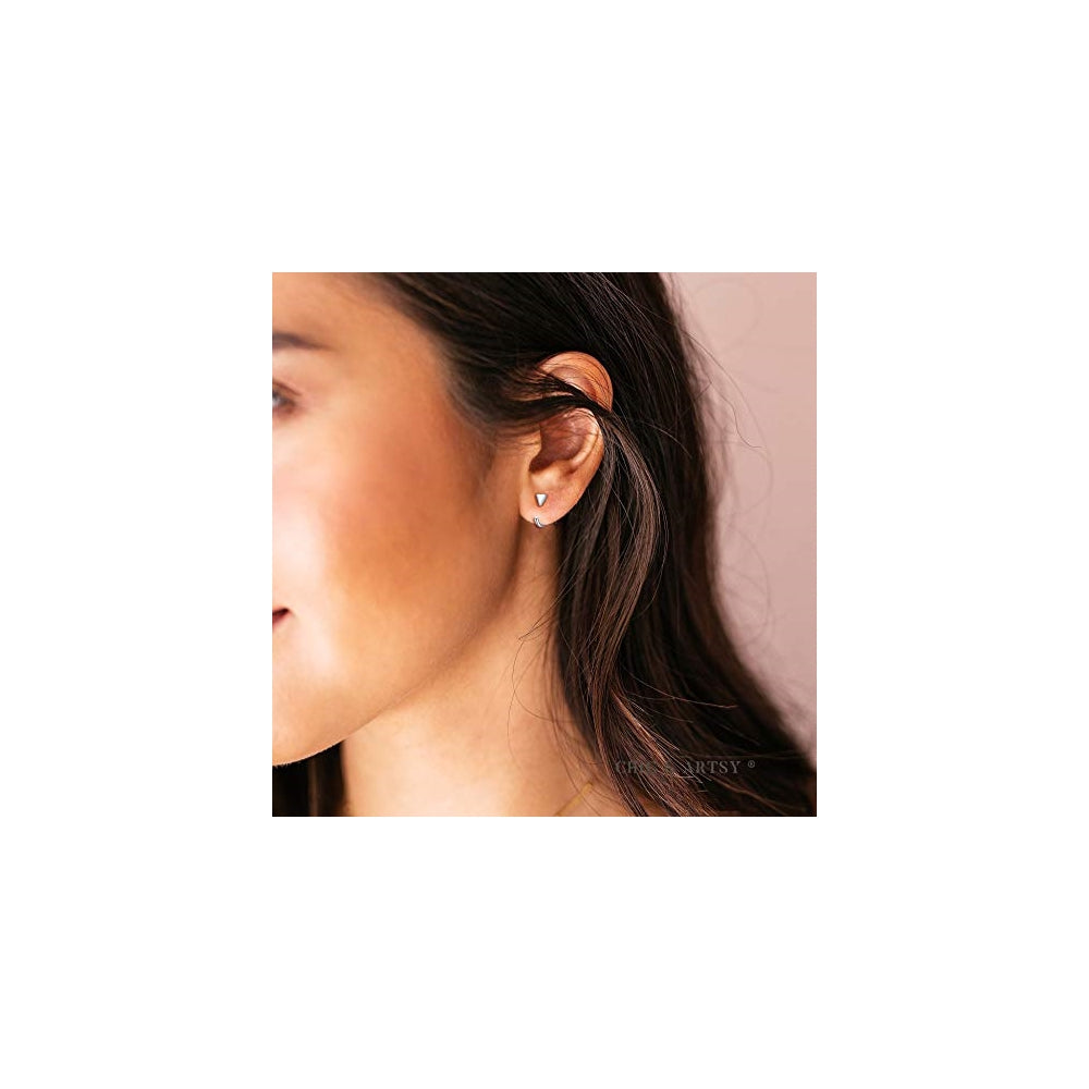 Aretes de aro de plata lpequeños para mujer