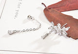 aretes de plata esterlina 925 con diseño de hojas