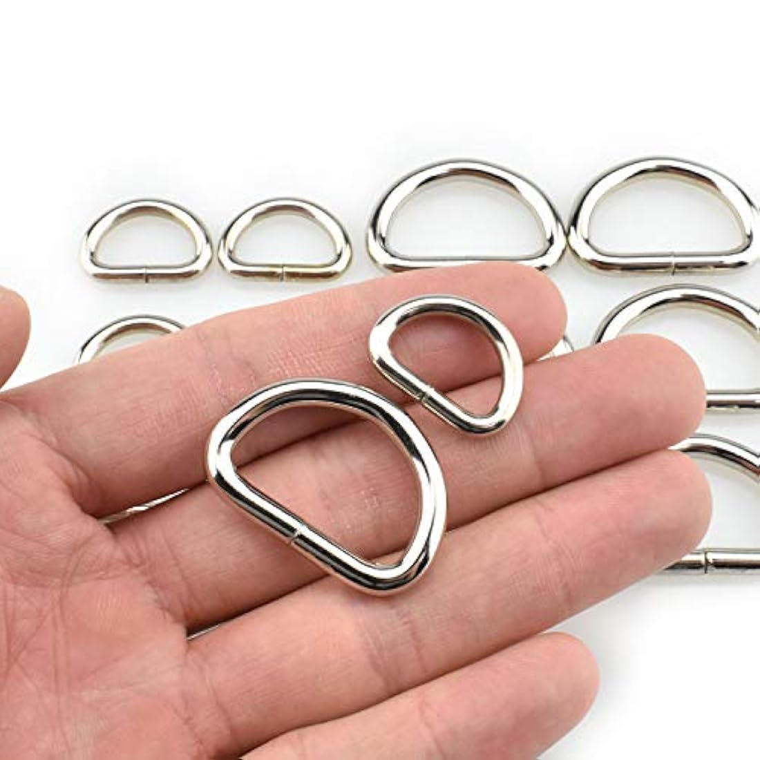 HAO PRO - Anillos de metal extra grueso soldado fuerte