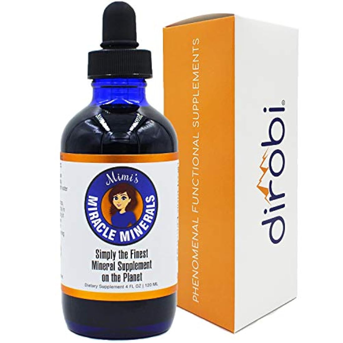 Mimi's Miracle Minerals, botella grande de 4 onzas, ácido fúlvico y suplemento de ácido húmico, suministro de 120 días, líquido. Todos los beneficios de Shilajit, pero más conveniente. Suplemento mineral orgánico iónico, No Model, n/a, Azul, 1