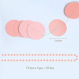 Guirnalda de papel con diseño de lunares, color rosa