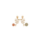 Aretes geométricos de gran tamaño para mujeres