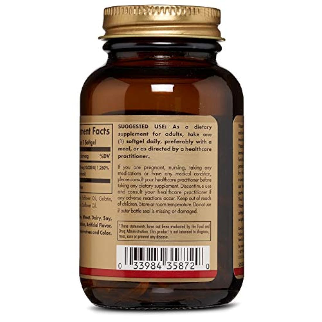 Solgar Vitamina D3 (carboniciferol) 250 MCG (10,000 IU), 120 cápsulas blandas – Ayuda a mantener huesos y dientes saludables – Sistema inmunológico de apoyo – No OMG, sin gluten, sin lácteos – 120 porciones