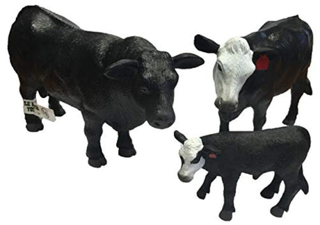 figuras a escala Vaca Blanca Calva Negra