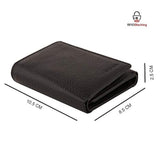Carteras Tríptico de cuero para hombres Diseño delgado RFID