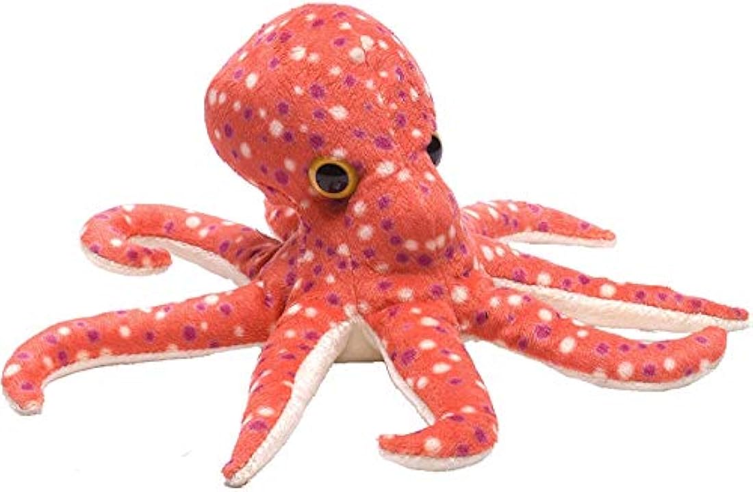 Peluche diseño de Pulpo color naranja, 10.0in, Wild Republic