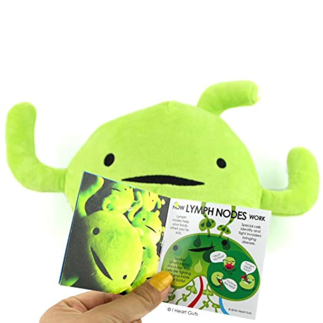 Peluche de Linfa nodo color verde. I Heart Guts