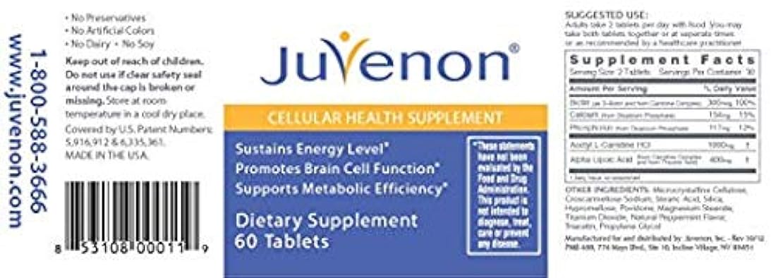 juvenon 60 tabletas