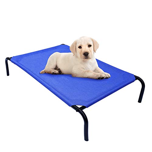 Cama elevada con marco de acero para mascotas estilo catre
