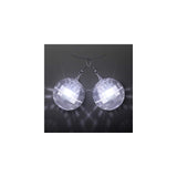Aretes de bola de discoteca con proyección de luz para mujer