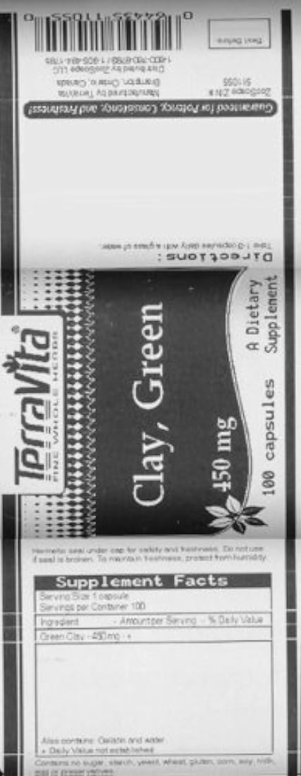 Arcilla, Verde – 450 mg (100 Cápsulas, zin