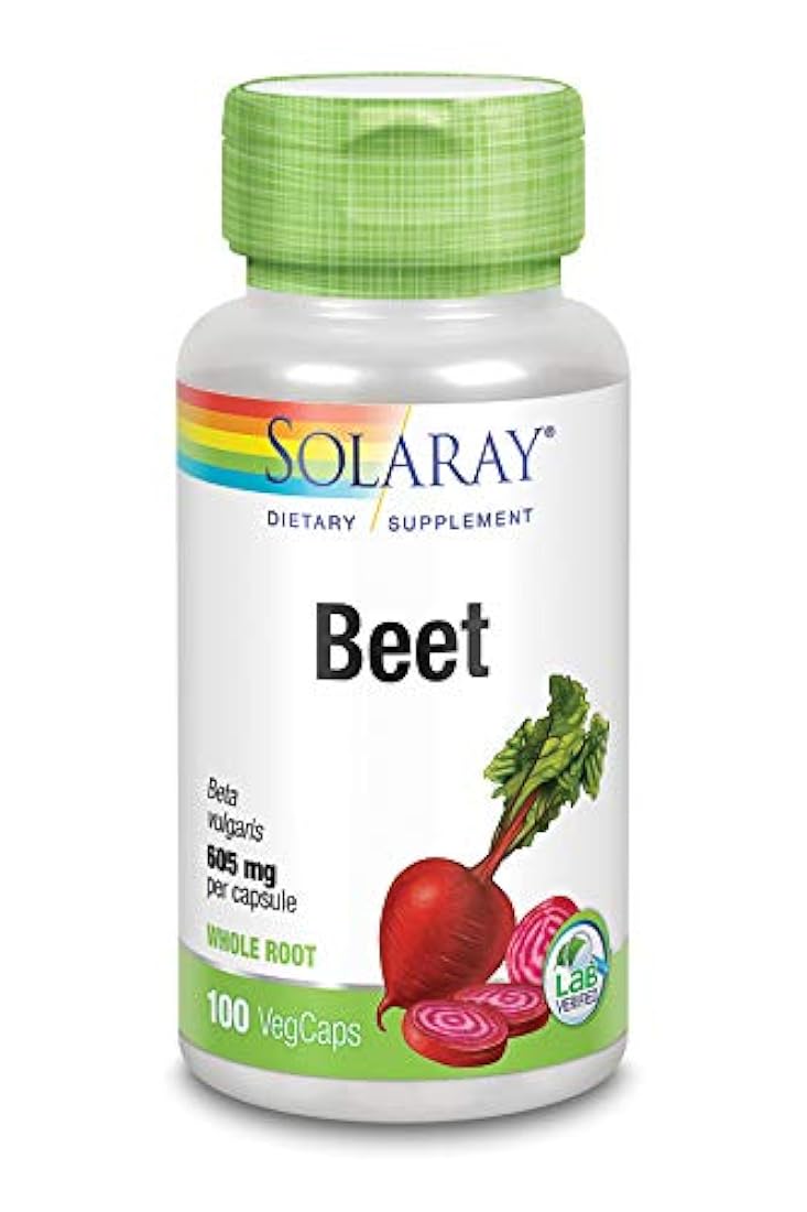 Solaray Remolacha raíz Cápsulas, 605 mg, 100 Count