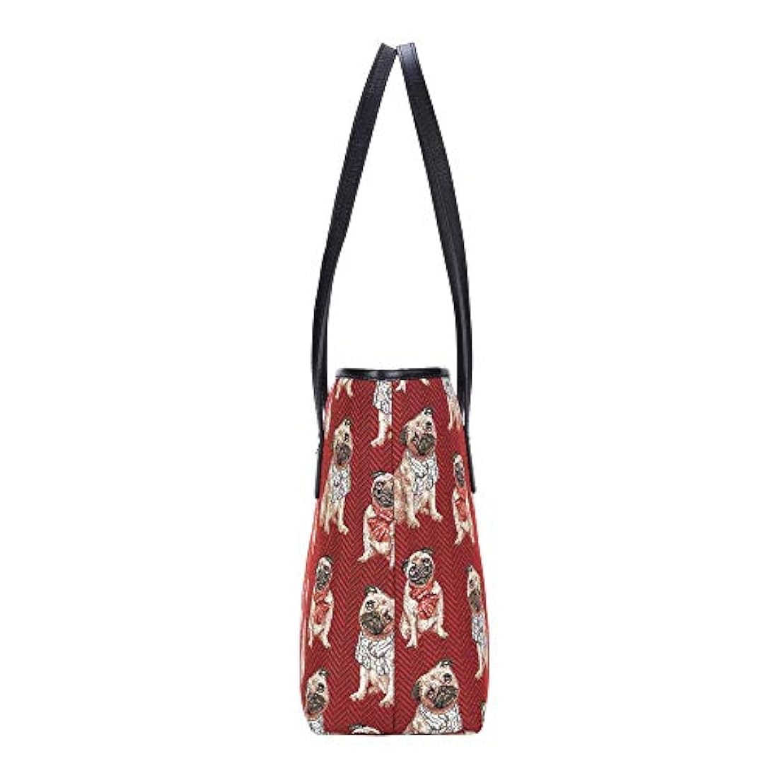 Bolso bandolera de mujer, Rojo con diseño de perro, SIGNARE