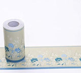 Cenefa de papel pintado autoadhesivo para pared, diseño de flores