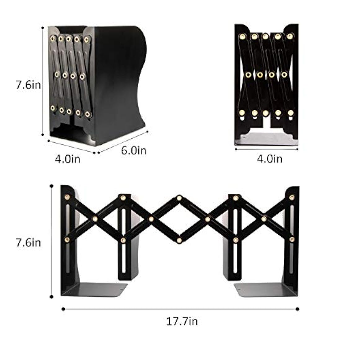 Sujetalibros ajustables sujetalibros de metal para libros