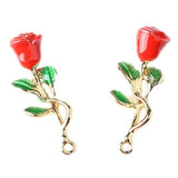 Paquete de 10 colgantes de rosas 3D para pulseras de regalo