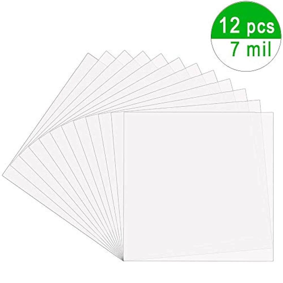 12 plantillas de 7 mil en blanco de Mylar para plantillas