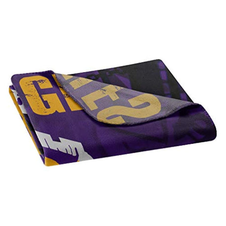 Manta de forro polar con licencia oficial de la NBA Hard Knocks impresa, multicolor, 50.0 x 59.8 in