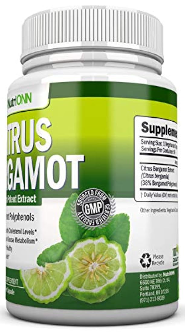 Bergamota de cítricos - 500 mg - 90 cápsulas vegetarianas