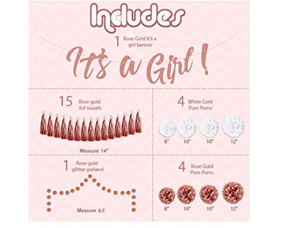 Kit de decoración de fiesta para niña (52 piezas)