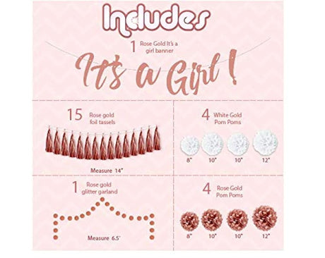 Kit de decoración de fiesta para niña (52 piezas)