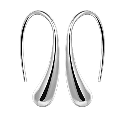 Pendientes colgantes de hilo de plata esterlina