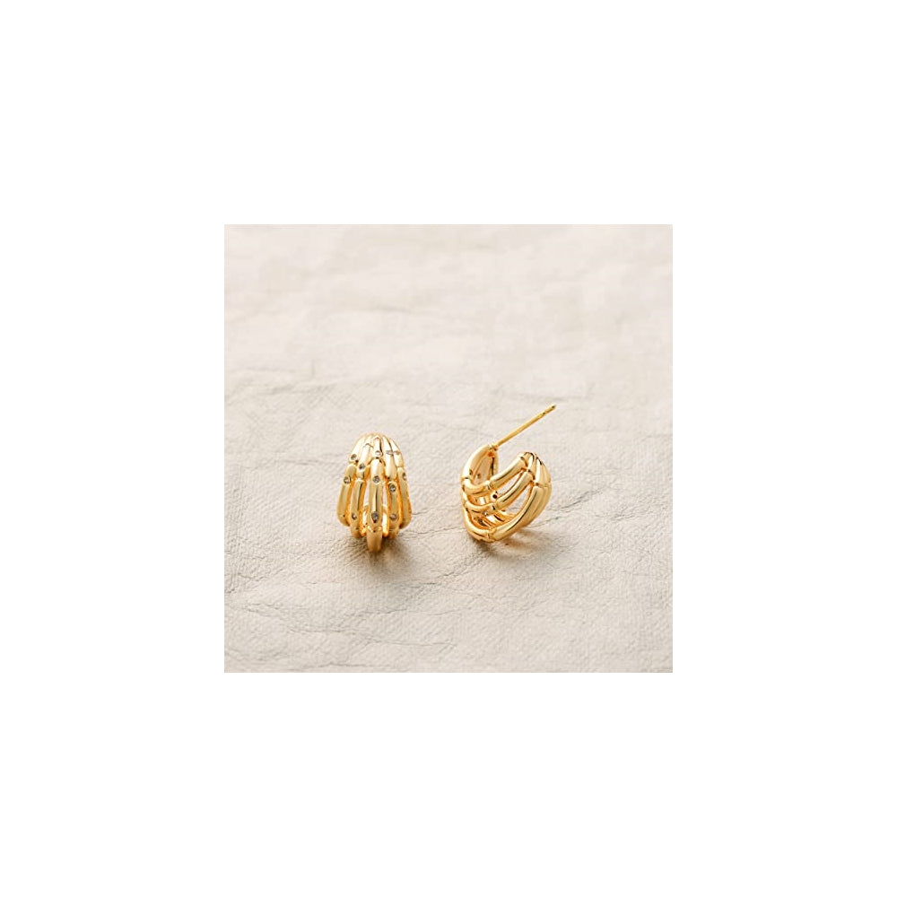 Arracadas para mujer chapadas en oro de 14 quilates