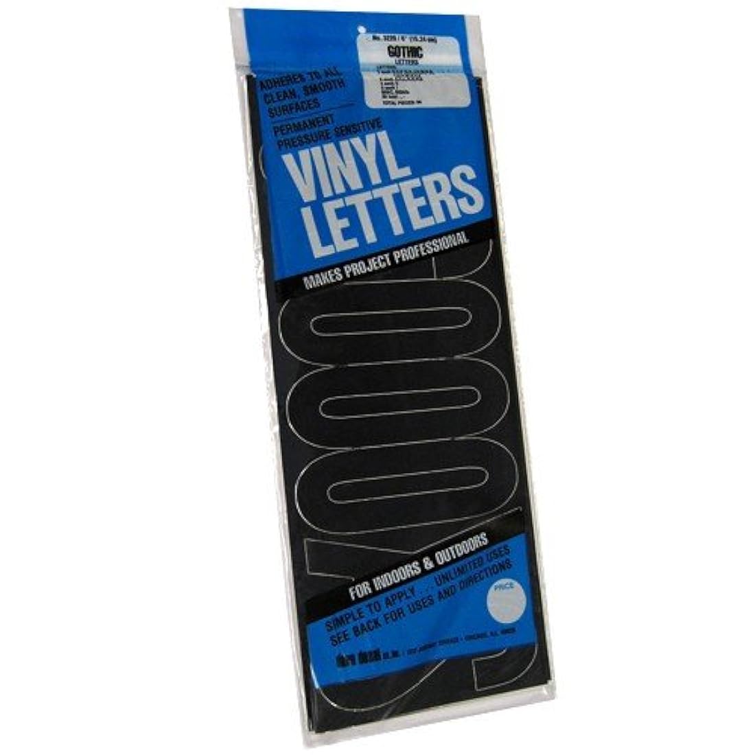 Duro - Letras de vinilo adhesivo permanente, 6