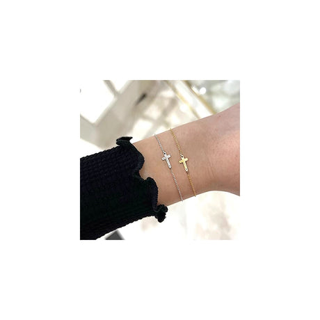 Pulseras y tobilleras de cruz para mujer